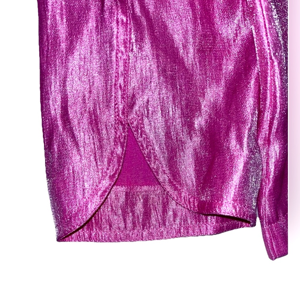Ruby Rd. Petite Women's Shiny Pink Jacket Size 14P - Picture 8 of 12